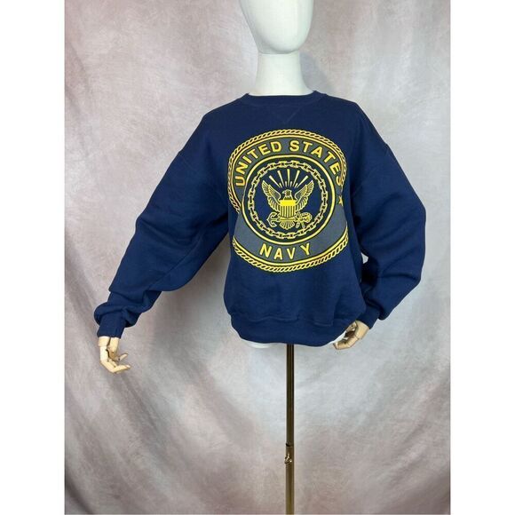 Vintage US Navy Military Crewneck Sweatshirt Size Medium - Picture 1 of 6